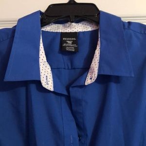 L/S blue Button down